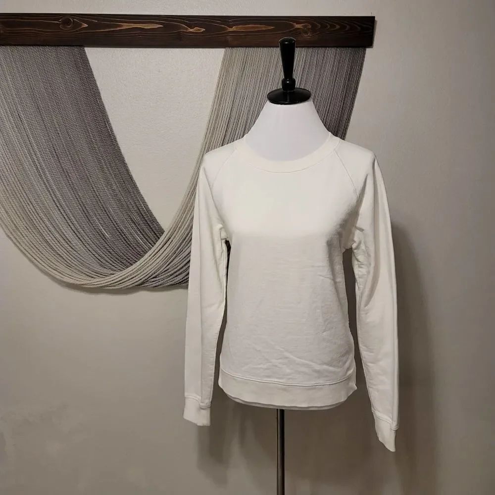 J. Crew Lace Panel Crew Neck Sweater Sz M